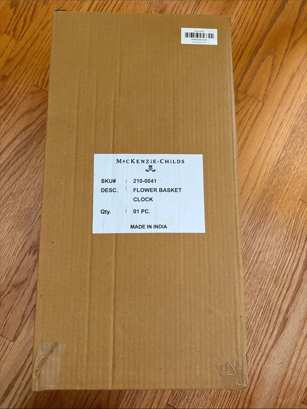 Mackenzie Childs MacKenzie-Childs Flower Basket Clock NWT